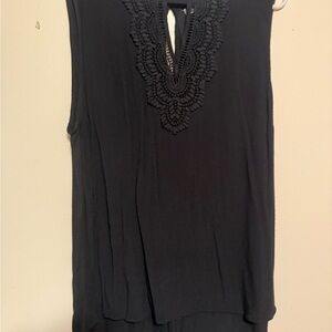 Daniel Rainn Black Lace Detail Tank Top